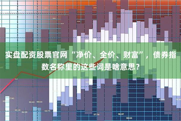 实盘配资股票官网 “净价、全价、财富”，债券指数名称里的