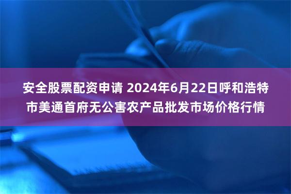 安全股票配资申请 2024年6月22日呼和浩特市美通首府无公害农产品批发市场价格行情