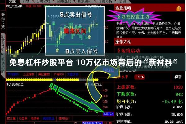 免息杠杆炒股平台 10万亿市场背后的“新材料”