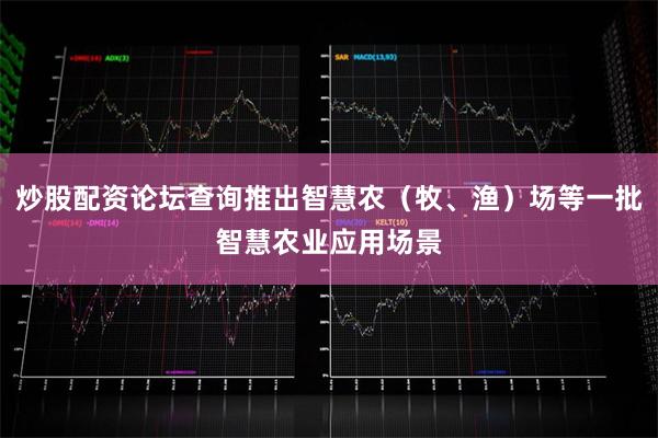 炒股配资论坛查询推出智慧农（牧、渔）场等一批智慧农业应用场景